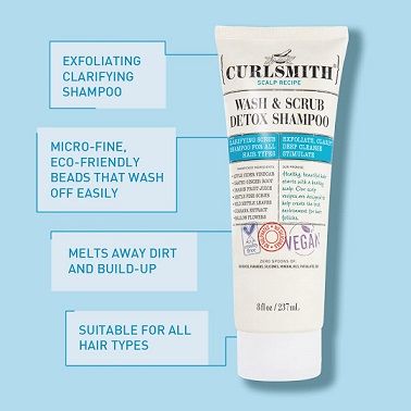 Say Goodbye to Itchy Scalp and Dry Flakes with Curlsmith Shampoo -Wash & Scrub Detox-Review